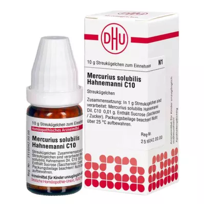 MERCURIUS SOLUBILIS Hahnemanni C 10 rutuliukų, 10 g