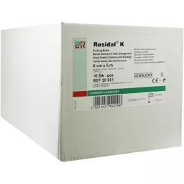 ROSIDAL K tvarstis 8 cmx5 m, sterilus, vienkartinis, 10 vnt