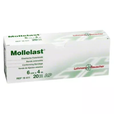 Mollelast 6cmx4m baltas, 20 vnt Mollelast 6cmx4m baltas, 20 vnt