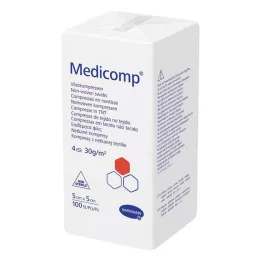 MEDICOMP Kompaktinė nesterili neaustinė medžiaga 5x5 cm 4 sluoksnių, 100 vnt