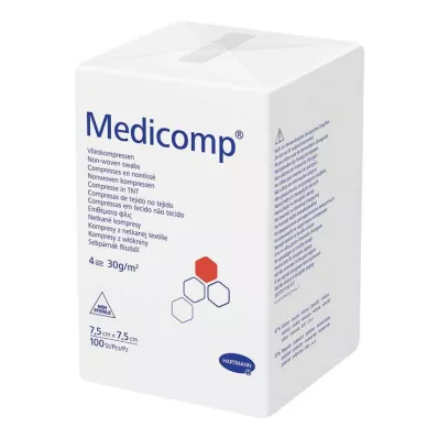 MEDICOMP Kompaktinė nesterili neaustinė medžiaga 7,5x7,5 cm, 4 sluoksniai, 100 vnt