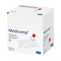 MEDICOMP Kompaktinė nesterili neaustinė medžiaga 10x10 cm 4 sluoksnių, 100 vnt