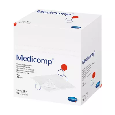 MEDICOMP Kompaktinė nesterili neaustinė medžiaga 10x10 cm 4 sluoksnių, 100 vnt MEDICOMP Kompaktinė nesterili neaustinė medžiaga 10x10 cm 4 sluoksnių, 100 vnt
