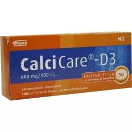 CALCICARE D3 kramtomosios tabletės, 50 kapsulių