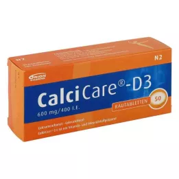 CALCICARE D3 kramtomosios tabletės, 50 kapsulių