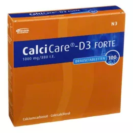 CALCICARE D3 forte putojančios tabletės, 100 vnt