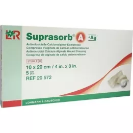 SUPRASORB A+Ag Antimic.Cal.Alginate Compr.10x20 cm, 5 vnt