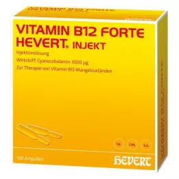 VITAMIN B12 HEVERT forte Inject ampulės, 100X2 ml