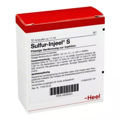 Sulphur Injeel S ampulės, 10 vnt