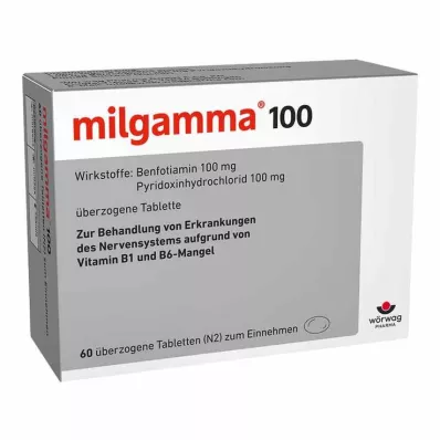 MILGAMMA 100 mg dengtos tabletės, 60 vnt