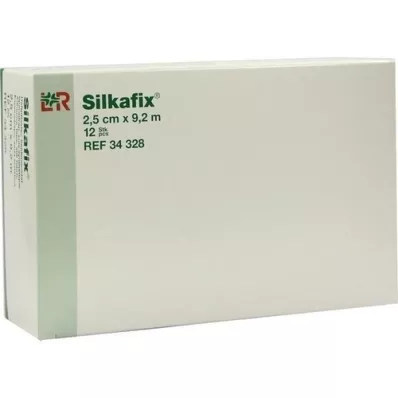 SILKAFIX Segtukas 2,5 cm x 9,2 m kartono šerdis, 12 vnt