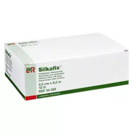 SILKAFIX Segtukas 2,5 cm x 9,2 m kartono šerdis, 12 vnt