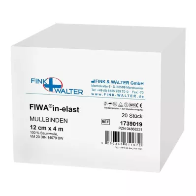 MULLBINDEN 12 cmx4 m 100 % medvilnė, 20 vnt