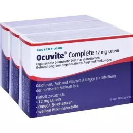 OCUVITE Complete 12 mg liuteino kapsulės, 180 kapsulių