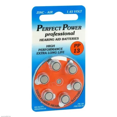 BATTERIEN f.klausos aparatai Power PP13, 6 vnt