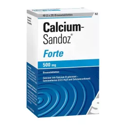 CALCIUM SANDOZ forte putojančios tabletės, 2X20 vnt