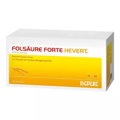 FOLSÄURE HEVERT forte ampulės, 100X2 ml