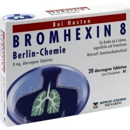BROMHEXIN 8 Berlin Chemie dengtos tabletės, 20 vnt