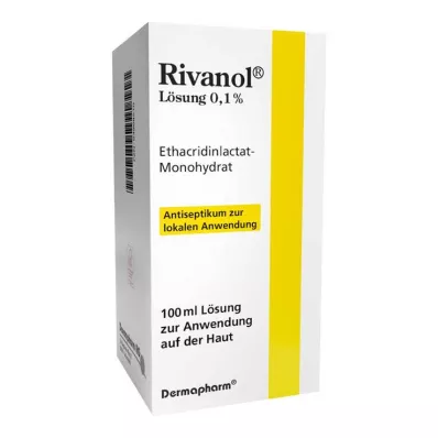 RIVANOL 0,1 % tirpalas, 100 ml