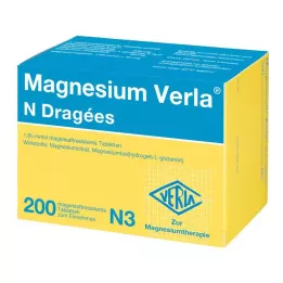 MAGNESIUM VERLA N dengtos tabletės, 200 kapsulių
