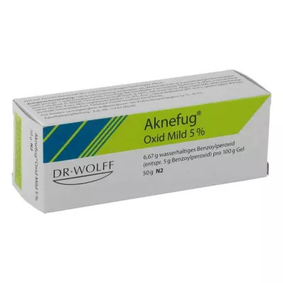AKNEFUG lengvasis oksidas, 5 % gelis, 50 g
