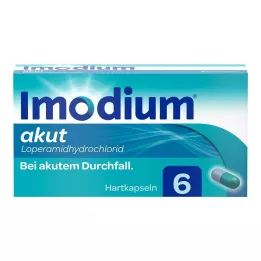 IMODIUM aštrios kietosios kapsulės, 6 vnt