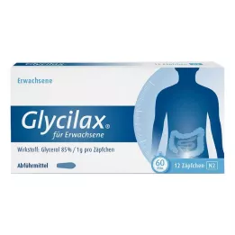 GLYCILAX Žvakutės suaugusiesiems, 12 vnt