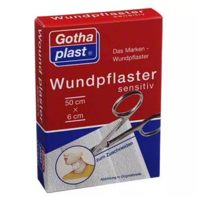 GOTHAPLAST Žaizdų gipsas jautrus 6 cm x 0,5 m pjūvis, 1 vnt GOTHAPLAST Žaizdų gipsas jautrus 6 cm x 0,5 m pjūvis, 1 vnt