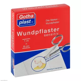 GOTHAPLAST Jautrus žaizdų gipsas 8 cmx1 m pjūvis, 1 vnt