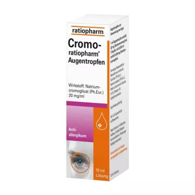CROMO-RATIOPHARM Akių lašai, 10 ml CROMO-RATIOPHARM Akių lašai, 10 ml