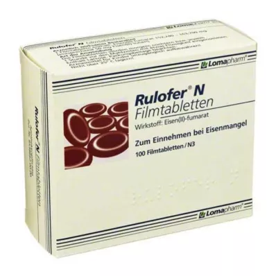 RULOFER N Plėvele dengtos tabletės, 100 vnt