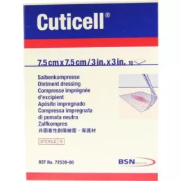 CUTICELL Tepalo kompresai 7,5x7,5 cm, 10 vnt