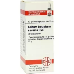 ACIDUM BENZOICUM E Resina D 30 rutuliukų, 10 g