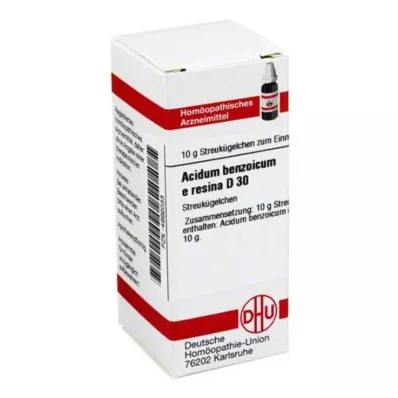 ACIDUM BENZOICUM E Resina D 30 rutuliukų, 10 g