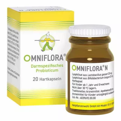 OMNIFLORA N Kietosios kapsulės, 20 vnt OMNIFLORA N Kietosios kapsulės, 20 vnt
