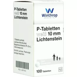 P TABLETTEN baltas 10 mm, 100 vnt