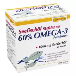 SEEFISCHÖL Supra su 60 % omega-3 riebalų rūgščių minkštosios kapsulės, 100 vnt