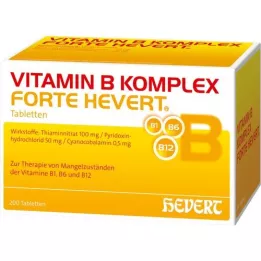 VITAMIN B KOMPLEX forte Hevert tabletės, 200 kapsulių
