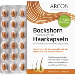 BOCKSHORN+Mikroelementų kapsulės plaukams Tisane plus, 60 vnt