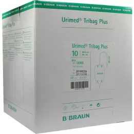 URIMED Tribag Plus šlapimo maišelis kojoms 800 ml 60 cm sterilus, 10 vnt