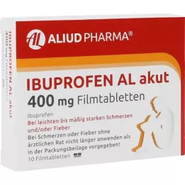 IBUPROFEN AL ūmios 400 mg plėvele dengtos tabletės, 10 vnt