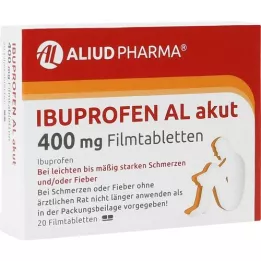 IBUPROFEN AL ūmios 400 mg plėvele dengtos tabletės, 20 vnt