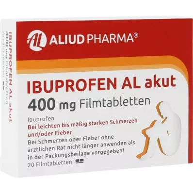 IBUPROFEN AL ūmios 400 mg plėvele dengtos tabletės, 20 vnt