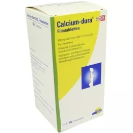 CALCIUM DURA Vit D3 plėvele dengtos tabletės, 120 vnt