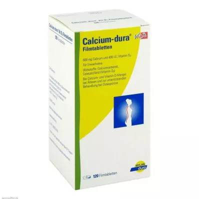 CALCIUM DURA Vit D3 plėvele dengtos tabletės, 120 vnt CALCIUM DURA Vit D3 plėvele dengtos tabletės, 120 vnt