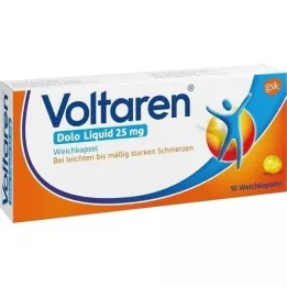 VOLTAREN Dolo Liquid 25 mg minkštosios kapsulės, 10 vnt