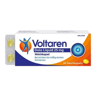 VOLTAREN Dolo Liquid 25 mg minkštosios kapsulės, 10 vnt