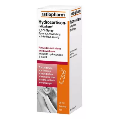 HYDROCORTISON-ratiopharm 0,5 % purškalas, 30 ml