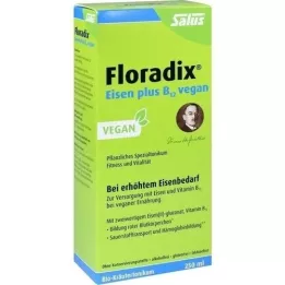 FLORADIX Veganiškas tonikas Geležis plius B12, 250 ml