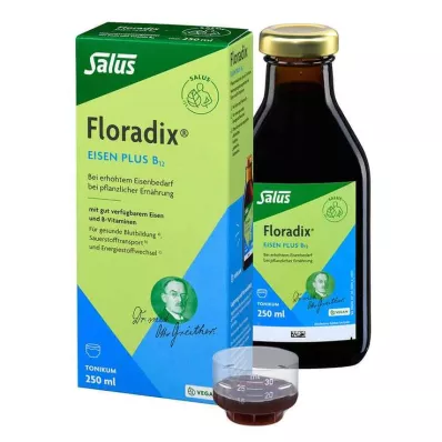 FLORADIX Veganiškas tonikas Geležis plius B12, 250 ml FLORADIX Veganiškas tonikas Geležis plius B12, 250 ml